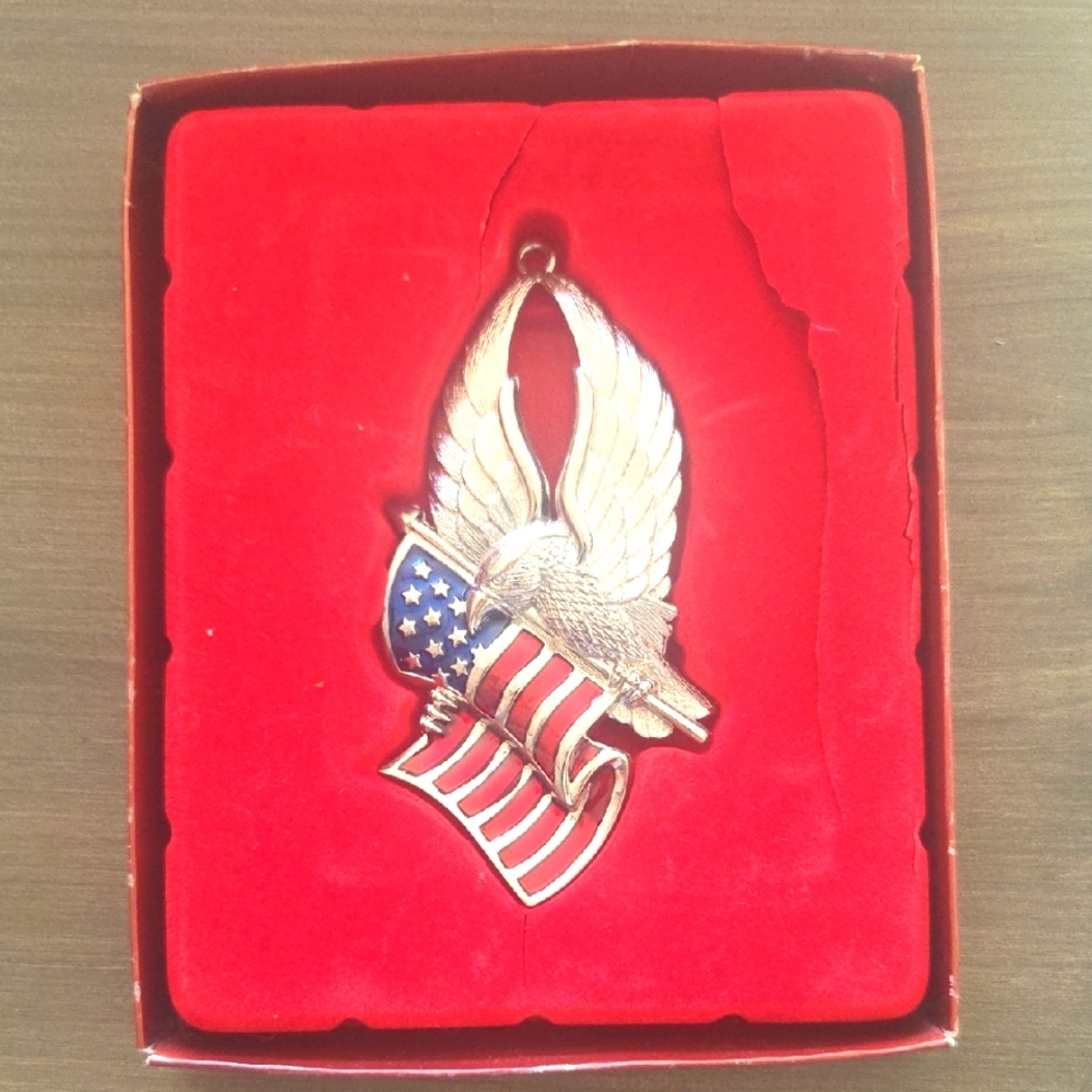 Gorman Eagle Of Liberty American Flag Ornament